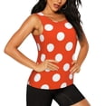 thumbnail image 2 of Lsque Orange And White Polka Dot1 Printed Workout Tank Tops for Women, Athletic Sports Tank Tops, Compression Sleeveless Dry Fit Shirts,Sleeveless Yoga Shirt-Medium, 2 of 9