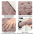 thumbnail image 5 of Super Soft Water Absorbent Bath Mat | Non Slip Rubber Backing | Fast Drying Microfiber Floor Rug for Bathroom & Doorway | 40x60cm Gray White Yellow Pink Khaki, 5 of 6