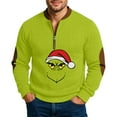 thumbnail image 3 of Work Ugly Christmas Sweater Quarter Zip Long Sleeve Snowflake Mock Neck Soft Pullover YellowLarge, 3 of 3