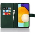 thumbnail image 6 of Samsung Galaxy A52 5G Wallet Case,[9 Card Slots] Removable Adjustable Crossbody Necklace Lanyard Shoulder Strap Zipper Magnetic Leather Case for Samsung Galaxy A52 5G,6.5 inch Dark Green, 6 of 16