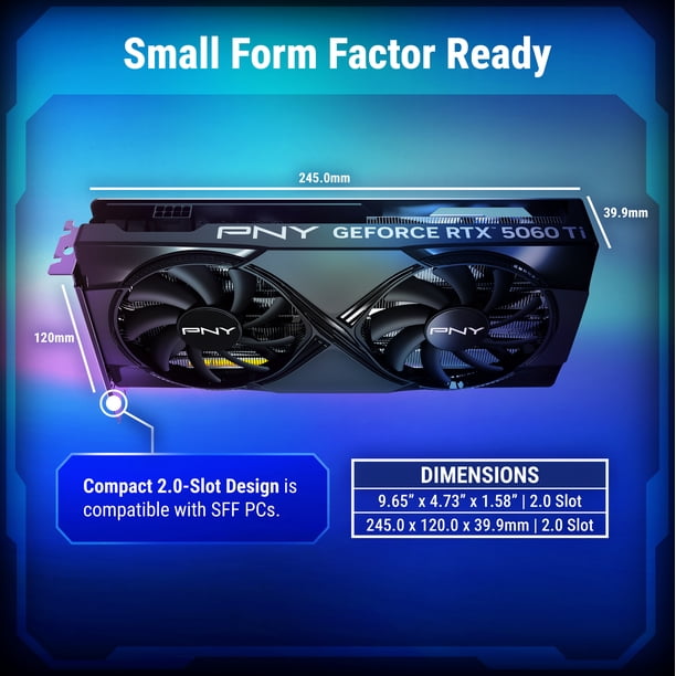 PNY RTX 5060 Ti OC 16GB | 3D modeling GPUs for ecommerce - Walmart