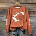 thumbnail image 5 of Baqcunre Hoodies For Women Funny Football Shirts For Women Football Mom Sweatshirt Women's Crewneck Sweatshirt Womens Sweatshirts Womens Fall Tops Orange XXL, 5 of 5