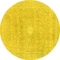 thumbnail image 1 of Ahgly Company Indoor Round Abstract Yellow Modern Area Rugs, 6' Round, 1 of 4