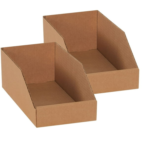 Ucanpack 25 Pcs Kraft Corrugated Bin, Warehouse Small Parts Organizers - 8x12x4½"