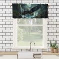 thumbnail image 3 of Eagle Rod Pocket Thermal Insulated Curtain Valance Forest Waterfall Nature Landscape Window Treatment Valance Curtains for Bathroom 54 by 18 in, 1 Panel, 3 of 6