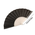 thumbnail image 2 of SIYTUAU Plastic Folding Fan With Glitter Fabric And Transparent Ribs For Party Dance Performance And Summer Cooling 9 Inches, 2 of 7
