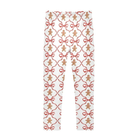 joogoo Girls' Leggings Gingerbread Bows Yoga Pants 6T