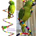 thumbnail image 2 of Parrot Toy Set Bird Swing Bells Wooden Hanging Chewing Colorful Cockatiel Cage Kit, 2 of 6