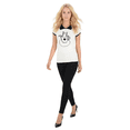 thumbnail image 5 of YEMAK Women's Pointed Collar Cat Tea Cup Short Sleeve Pullover Sweater MK3591CAT-IVORY/BLACK-M, 5 of 5