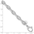 thumbnail image 2 of 5.42mm 925 Sterling Silver Rhodium Plated Polished Fancy Link Bracelet 8 Inch Link Bracelet for Women, 2 of 2