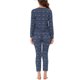 thumbnail image 3 of INSPIRAR CHIC Pijamas de Mujer Suaves con Cuello Redondo Ropa de Noche Elks Conjuntos de Lounge Azul L, 3 of 4