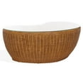 thumbnail image 5 of Safavieh Hylda Mid-Century Free Form Rattan Glass Coffee Table, Natural, 5 of 13