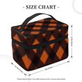 thumbnail image 2 of Handbag Travel Bag Cosmetic Bag 9×6.3×6.7in Multi-Function Bag Large Capacity For Camping Travel Family Travel Argyle Plaid Darkorange_2, 2 of 6