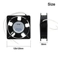 thumbnail image 6 of Goodhd High Temperature Axial Fan for Fireplace Cassette Insert with Metal Blades, Silent Operation, 120x120x38mm, Black, 6 of 8