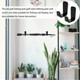 thumbnail image 2 of 2Sets Ski Poles Hanging Racks Multi-functional Storage for Homeowners 11.8*3.9in, 2 of 8