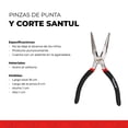 thumbnail image 4 of Pinzas de Punta y Corte SANTUL 7634 para Mecánica Plomería Electricidad, 4 of 5