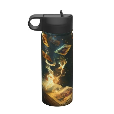 

Gaeub Magical Tarot Reading Printed 18oz Sports Insulated Kettle With Straw Sports Insulated Bottle Water Bottle For Running Hiking Cycling Climbing Mens Womans Insulated Water Bottle