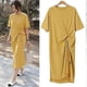 thumbnail image 1 of Summer New Casual Loose-Fit Long T-Shirt Dress Plus Size Niche Dress,Maxi Dress,M-, 1 of 5