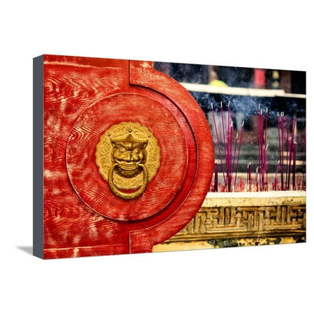 China 10MKm2 Collection - The Door God - Holy Smoke Stretched Canvas Print Wall Art By Philippe