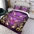 thumbnail image 3 of Gengar Conjunto de sábanas temático, trío de piezas, cómodo y amigable con la piel, diseño único, regalo de decoración para el hogar para familiares, amigos y fans, 90 cm * 190 cm, 3 of 6