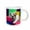 White, variant on 3drose, Bulldog Puppy Sitting in Colorful Box, Mr, 11oz Two-tone Black Mug