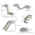thumbnail image 2 of CoSoTower 5PCs Cat Wall Shelves with Scratching Post, Ladder, Cat Bed, Jumping Platform, Perches, Toy Ball, Step, 2 of 7