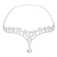 thumbnail image 1 of EeaseMX Tiara de cristal para novia, decoración floral, corona, diadema, tocado para boda, 1 of 3