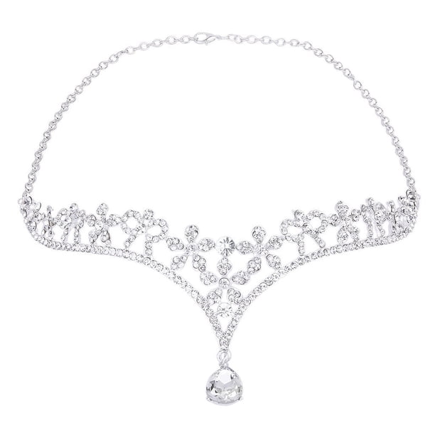 EeaseMX Tiara de cristal para novia, decoración floral, corona, diadema, tocado para boda