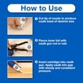 thumbnail image 3 of Silicone Caulk for Tub & Tile Kitchen & Bath, Clear, 10 fl oz Cartrid, 1 Pack - 100% Waterproof Silicone Sealant, Excellent Flexibility, Shrink & Crack Proof, 3 of 4