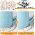 thumbnail image 3 of LAICAIW 8 Pack Drink Coasters with Holder, Absorbent Coasters for Coffee Table, Minimalist Cotton Woven Coaster Set for Home Decor Tabletop Protection Suitable for Kinds of Cups, 4.3 Inches., 3 of 7