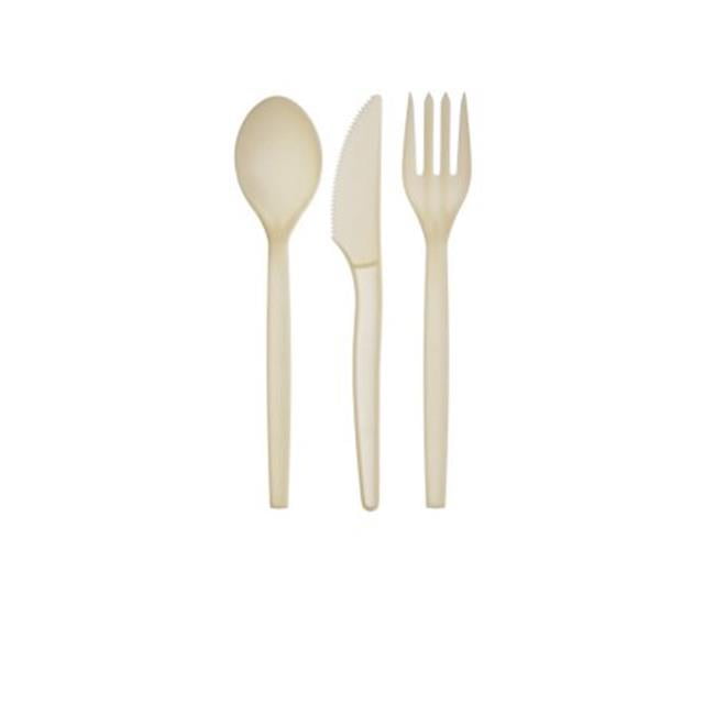Plant Starch Cutlery Kit with Napkin - Wrapped, 250 per Case | Walmart ...