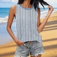 thumbnail image 1 of Pounoo Débardeurs pour Femmes Imprimé Floral Sans Manches Col Rond Coupe Ample Respirant Extensible Pulls Décontractés Blouses Quotidiennes Style Vacances Cadeau, 1 of 6