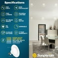 thumbnail image 5 of Sunperian 5/6 inch Recessed Lighting LED Can Light 5 Color Options 14W=90W 1100 Lumens Dimmable Wet Rated IC Rated 12-Pack, 5 of 7