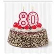 thumbnail image 3 of Ambesonne Colorful Shower Curtain, Party Cake Cherries, 69"Wx84"L, Multicolor, 3 of 3