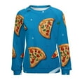 thumbnail image 7 of Sweatshirt For Womens Crewneck Fun Pizza Hoodies Teen Girls Cute, 7 of 7