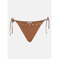 thumbnail image 5 of Kacey Lee Women's and Women's Plus Studded Bikini Bottoms with Side Tie, Sizes XS-3X, 5 of 5