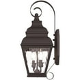 thumbnail image 6 of 8 inch 2 Light Bronze Outdoor Wall Lantern Pendant Lighting Fixture with Clear Water Glass Shade backed with Hand Crafted Solid Brass material for patio, front porch, entryway and more, 6 of 6