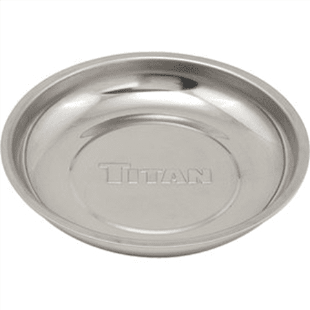 TITAN Stainless Steel Round Magnet Parts Tray 5-7/8 Inch