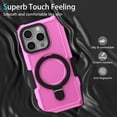 thumbnail image 3 of Ancove for iPhone 15 Plus Rugged Case,Heavy Duty Shockproof Ring Holder Stand [Military Drop Protection]Case Cover Compatible with iPhone 15 Plus,Pink, 3 of 7