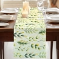 thumbnail image 3 of Table Runners 120 Inches Long Dress Scarves, Sage Green Leaves Farmhouse Coffee/Dining/Kitchen Table Runner for Living Room, Summer Botanical Farmhouse Leaf 13x120 Inch, 3 of 9