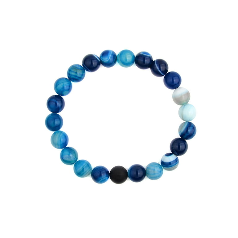 Alkeme Bracelets Blue Gemstones Elastic Band Bulk Wholesale 20