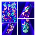 thumbnail image 1 of Blacklight Glow Party Temporary Tattoo-1 Sheet Mermaid Princess, 1 of 8