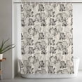 thumbnail image 5 of Vintage Floral Shower Curtain Set, Waterproof Shower Curtains for Bathroom, Grey Spring Dandelion Plants Flower Botanical Washable Fabric Bath Curtain for Bathtub Decoration with Hooks 48x72 Inches, 5 of 9