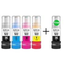 522 Ink Bottles Replacement for Ecotank 522 Epson ink ET2720 2800 2803 4700 2400 4800 4810 Printer Ink Refill(4 Pack)