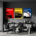 thumbnail image 4 of Hieng Car Poster Wall Art For Men Set of 3 Nature Framed Car Posters Room Aesthetic Black Canvas Prints Modern Painting Pictures Bedroom Living Room Boys Room Home Decor 12x16 in, 4 of 5