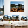 thumbnail image 3 of Designart Beautiful Clear Lake with Pine Trees - Landscape Printed Throw Pillow - 16x16, 3 of 4