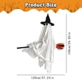 thumbnail image 2 of Flying Ghost Halloween Decoration, 5 Ft Hanging Ghost Decor with Witch Broom Style, Spooky Outdoor Front Porch Yard Tree Halloween 2026 Decor, 2 of 2