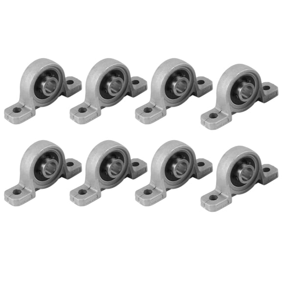 8Pcs KP08 Pillow Block Mounted Ball Bearing (Diameter 8mm Bore) Zinc Alloy