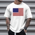 thumbnail image 2 of TOWED22 4th of July Shirts for Men American Flag Patriotic T-Shirt Independence Day Graphic Tee Tops White,M, 2 of 5