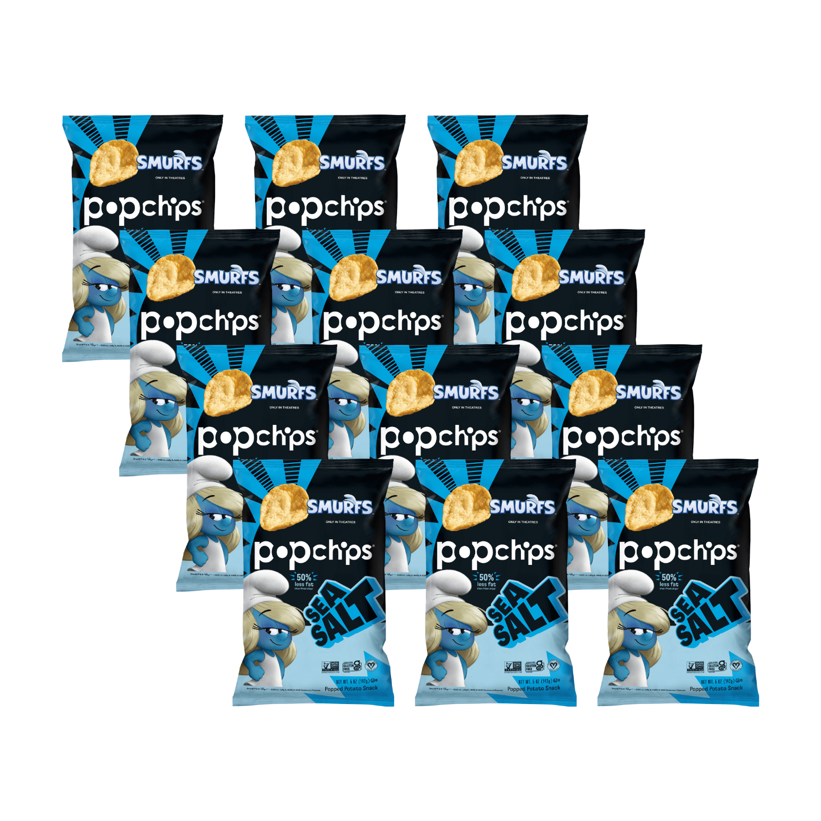 Popchips Potato Chips, Sea Salt, 5 oz (Pack of 12)